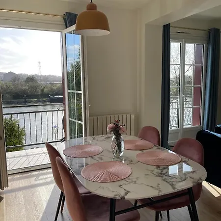 Ambiance Seine, appartement surplombant la Seine -51 M2, Anémone- Thomery Extérieur photo